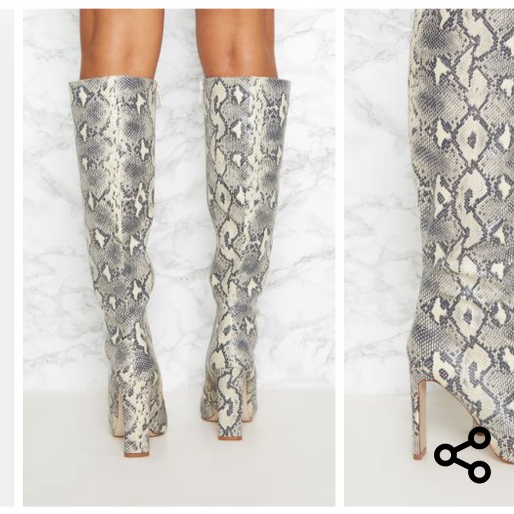 ✖️sold✖️Pretty little thing snake boots - Picture 3 of 7